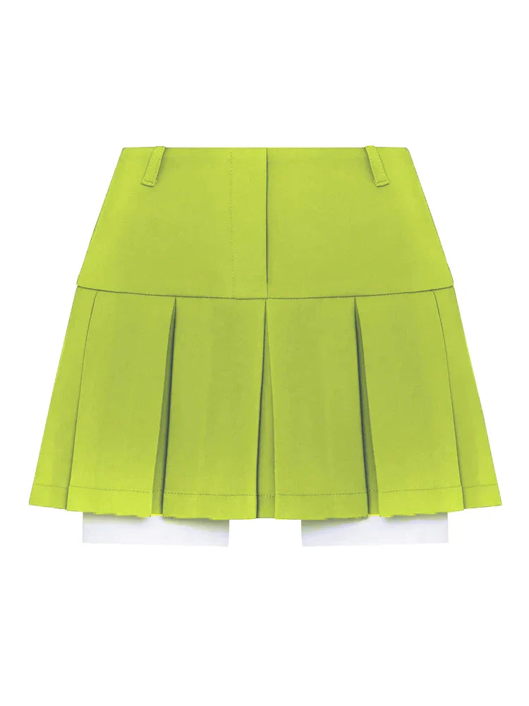 maoxiangshop - New Mini Skirt For Women Cute High Waist Fashion Y2K Skirts Set Casual Streetwear Womens Bottom Black Pleated Skirts