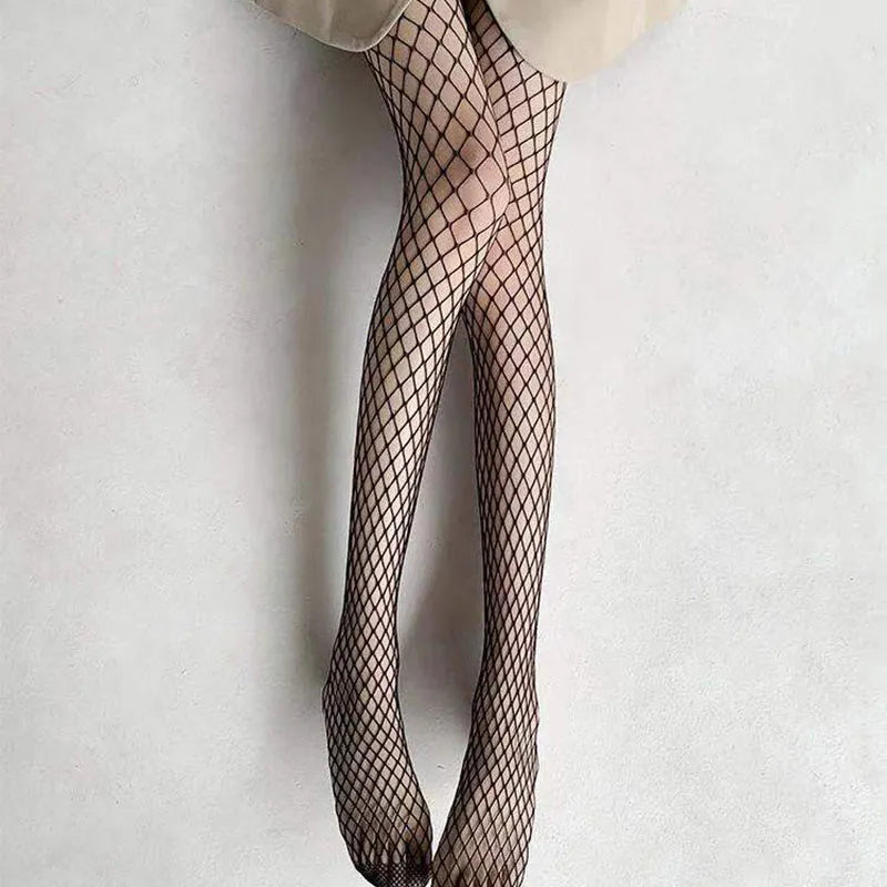 maoxiangshop Nylons Fishnet Tights Pantyhose Netting Stockings Leggings For Women White Black Mesh Tights Sexy Fishnet Stockings Lingerie
