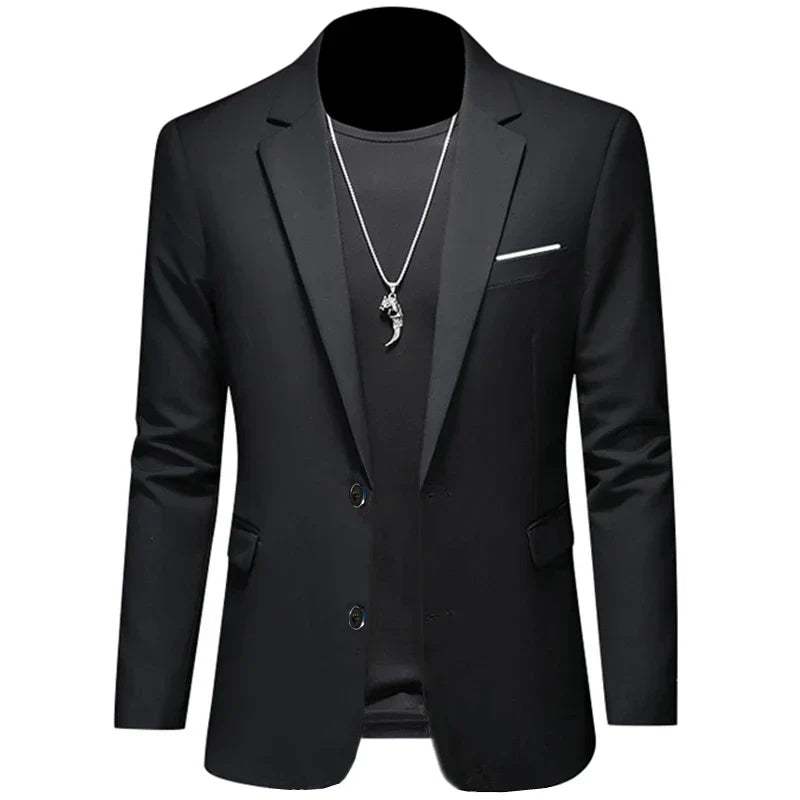 maoxiangshop 2024 Fashion New Men's Casual Business Slim Fit Formal Dress Blazers Jacket Suit Coat