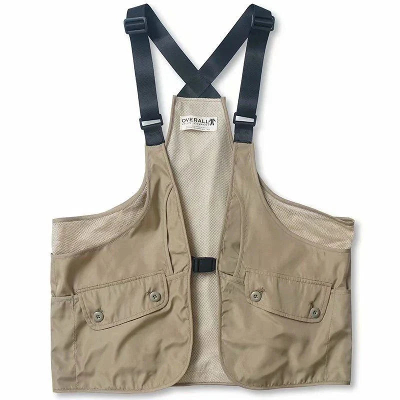 Streetwear Casual Cargo Vest Women Multi Pocket Tooling Vest Bf Hip Hop Y2K Gothic Loose Sleeveless Jacket Basic Tank Top