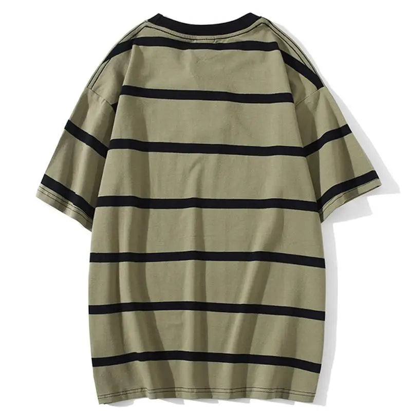 maoxiangshop Mew Men T Shirt Color Block Print 3 Color Optional Tee Shirts Simple High Street Basic All Match Cargo Tops Mens Streetwear