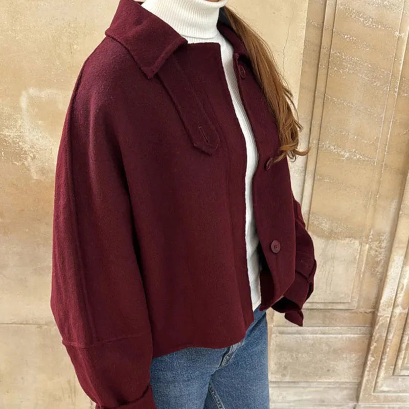 maoxiangshop - Fashion Casual Loose Women's Jacket Turndown Collar Single Breasted Solid Color Jackets New Autumn Simple Retro Women Coat