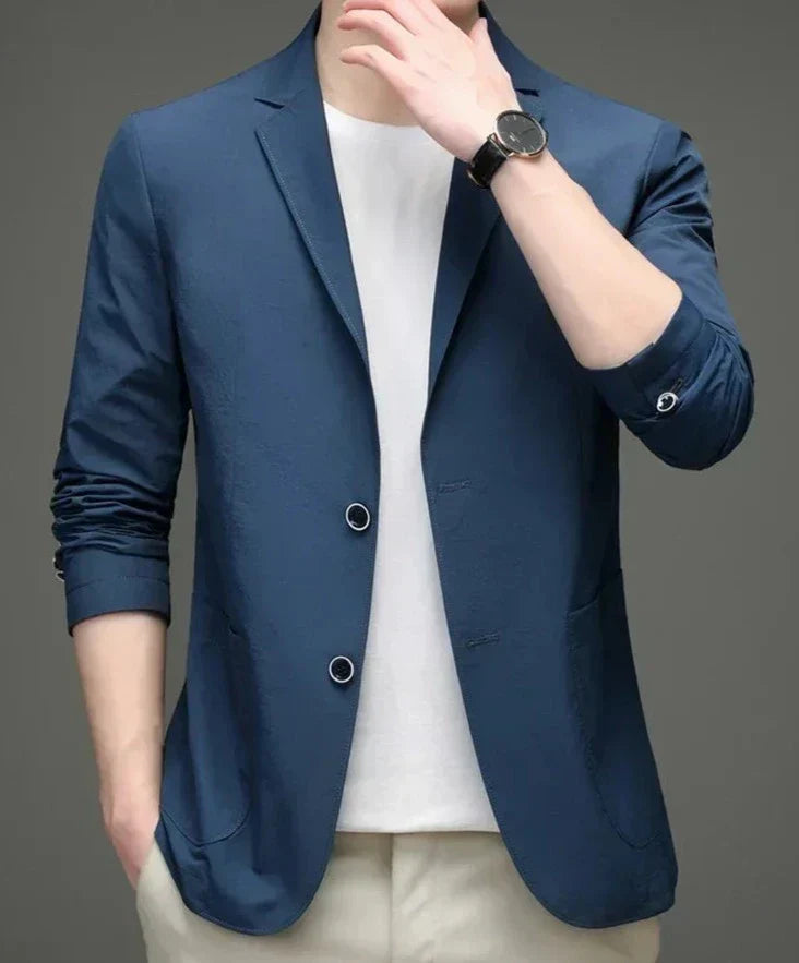 maoxiangshop Cotton Slim Fit Small Suit High-End Casual Suit Men's Single Layer & Thin Spring-Summer Top Single Western Coat Men