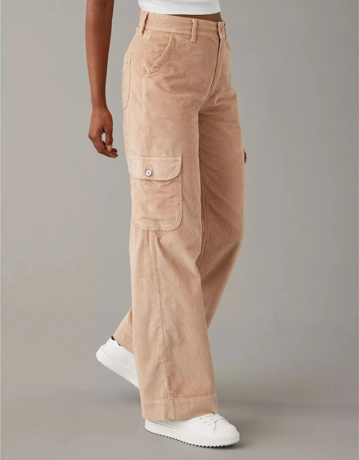 maoxiangshop - Autumn New Loose Straight Leg Pants for Women Solid Corduroy Pants Women's Casual Pants