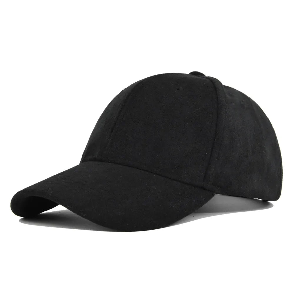 maoxiangshop Fashion Suede Baseball Caps For Men Women Autumn Winter Solid Retro Snapback Hip Hop Hat Unisex Street Adjustable Sun Visor Caps