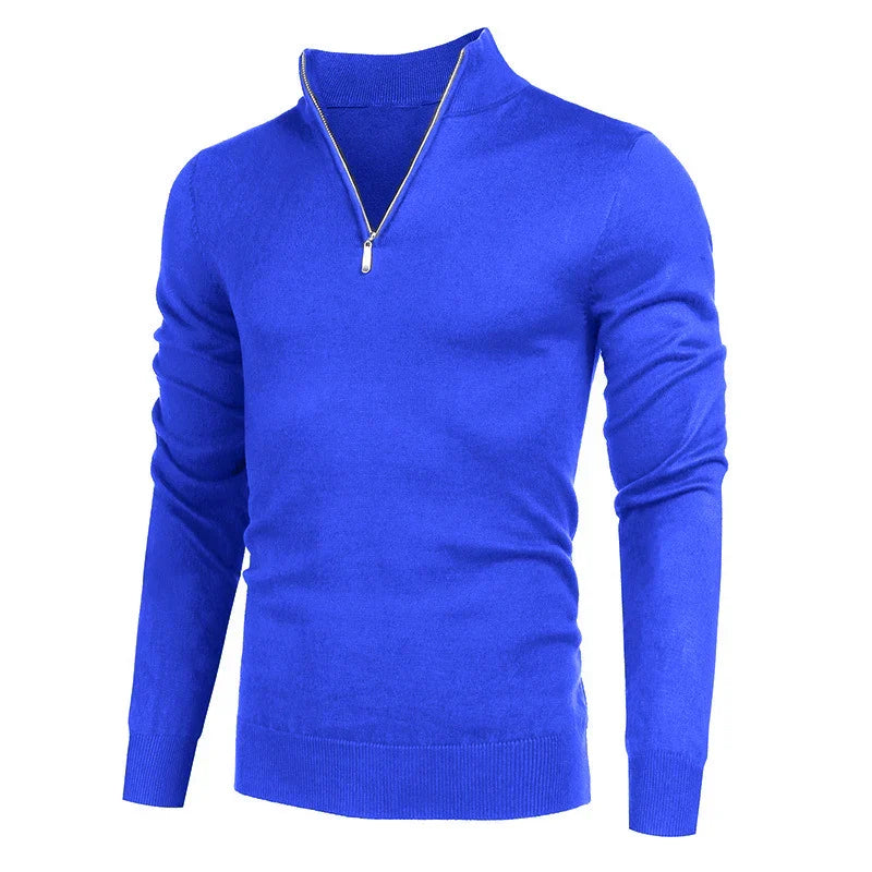 maoxiangshop Men Turtlenecks Knitwear Pullovers Sweater Long Sleeved Solid Color Hooded Male Casual Daily Warm Tops