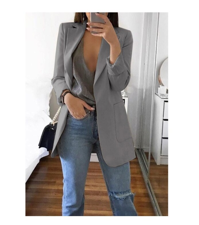 Spring and Summer New Lapel Ladies Suit Jacket Commuter Professional Office Temperament Suit Jacket Casual Jacket Office