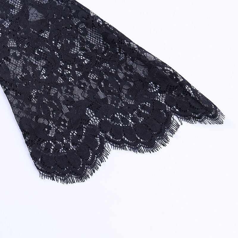 maoxiangshop 90s Vintage Velvet Black Crop Top Elegant Lady Lace Flare Sleeve V Neck T-shirt Harajuku Grunge Retro Tees Women Gothic Clothes