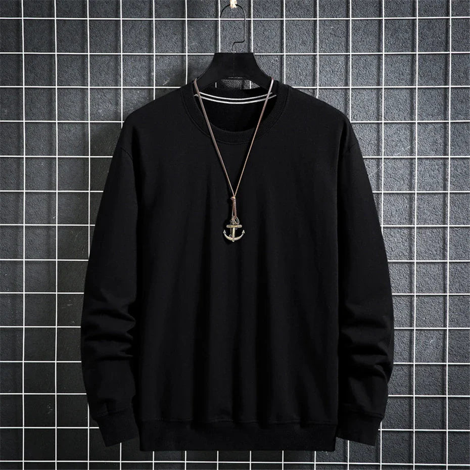 maoxiangshop Solid Color Sweatshirts Men 10XL Plus Size Sweatshirt Spring Autumn Tracksuit Men Solid Pullover Big Size 10XL