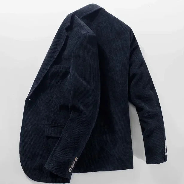 maoxiangshop Spring Autumn Men's Corduroy Blazers High Quality Cotton Middle-aged Business Loose plus Size Coat 4XL