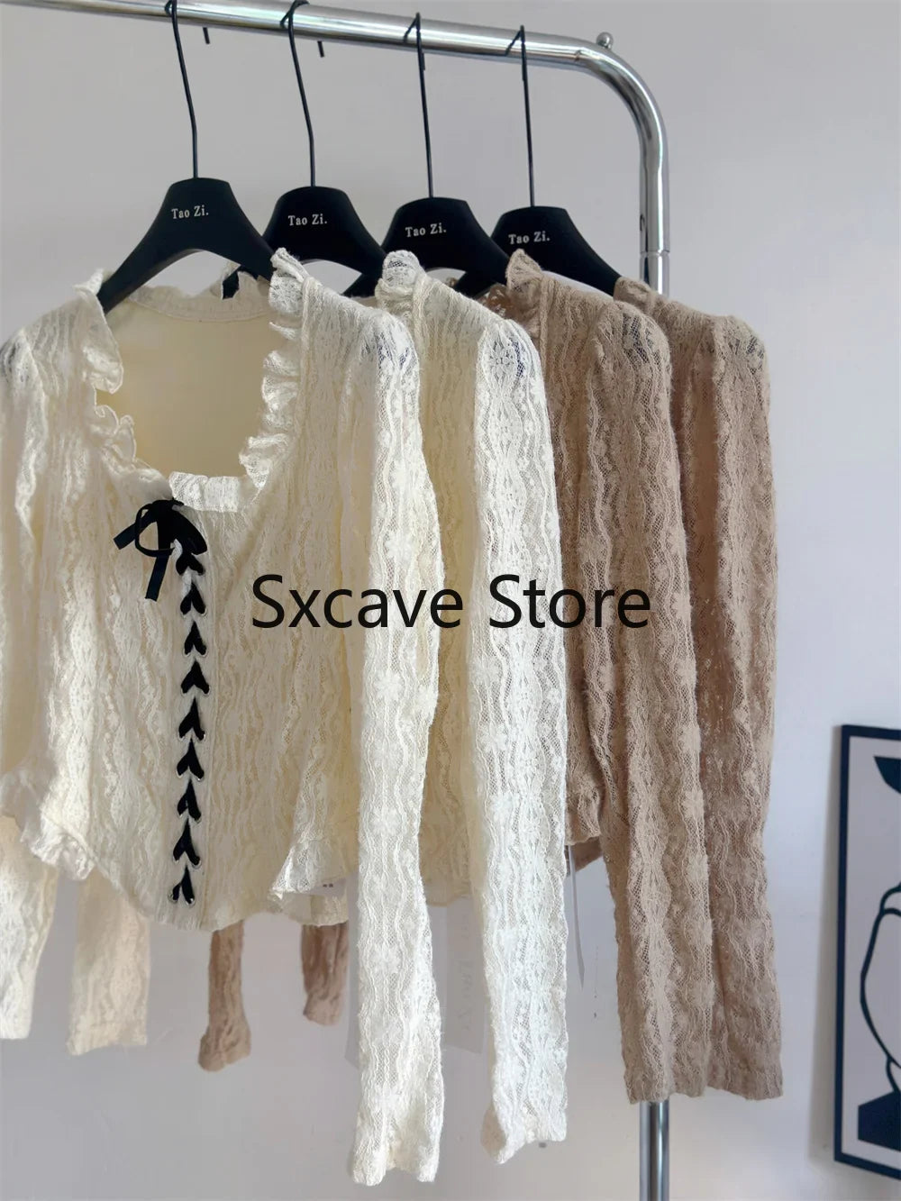 Autumn Pure Color Knitted Sweater Women Outwear Casual Long Sleeve Sexy Vintage Lace Pullovers Bodycon Y2k Blouse Korean