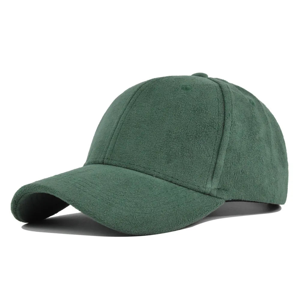 maoxiangshop Fashion Suede Baseball Caps For Men Women Autumn Winter Solid Retro Snapback Hip Hop Hat Unisex Street Adjustable Sun Visor Caps