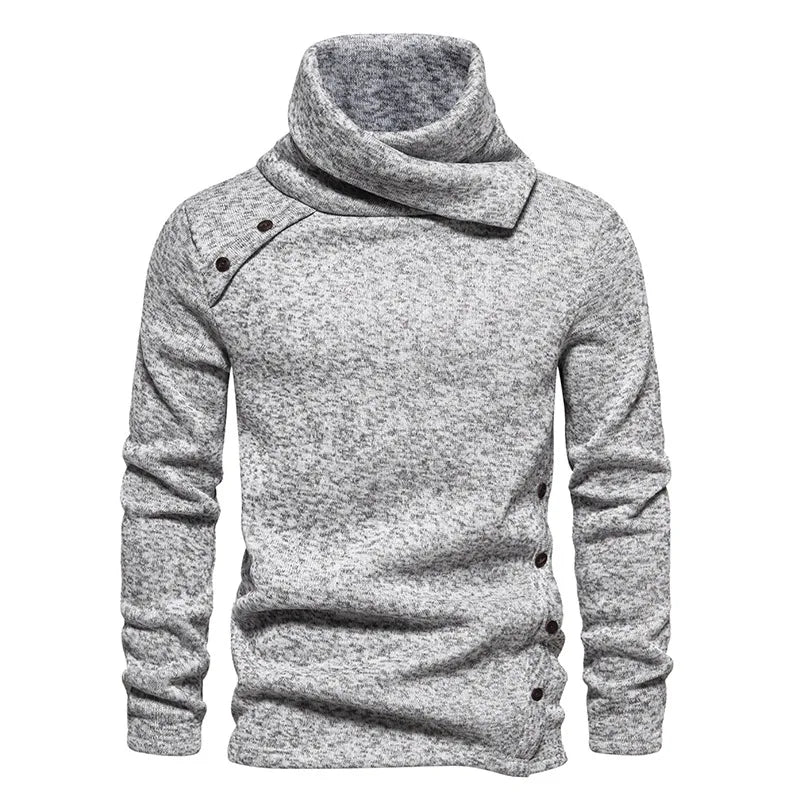 maoxiangshop Sweatwear Men's Hoodies Unbalance Hem Long Sleeve Sweatshirt for Men Clothing Autumn Turtleneck Sweaterss Top Hoodie