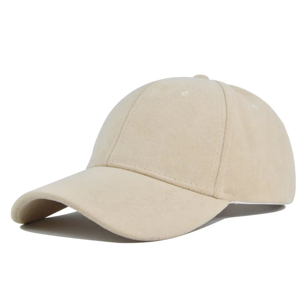maoxiangshop Fashion Suede Baseball Caps For Men Women Autumn Winter Solid Retro Snapback Hip Hop Hat Unisex Street Adjustable Sun Visor Caps