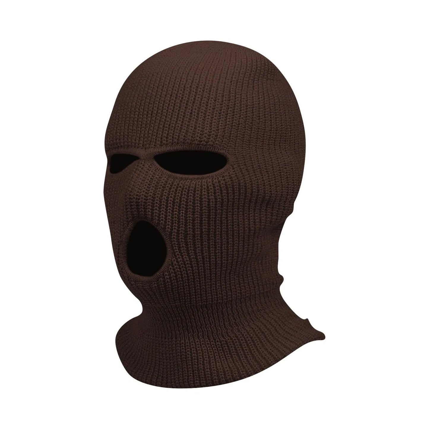 maoxiangshop Winter men's face mask, warm hood, sports scarf, skiing hat, three hole wool hat, outdoor cycling knitted pullover hat