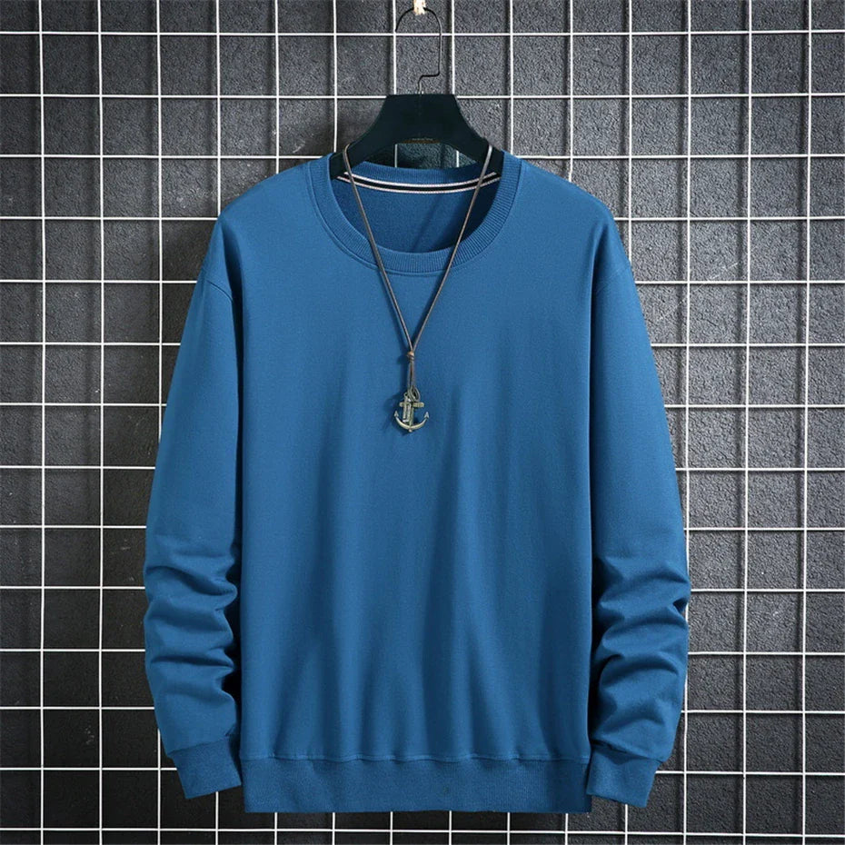 maoxiangshop Solid Color Sweatshirts Men 10XL Plus Size Sweatshirt Spring Autumn Tracksuit Men Solid Pullover Big Size 10XL