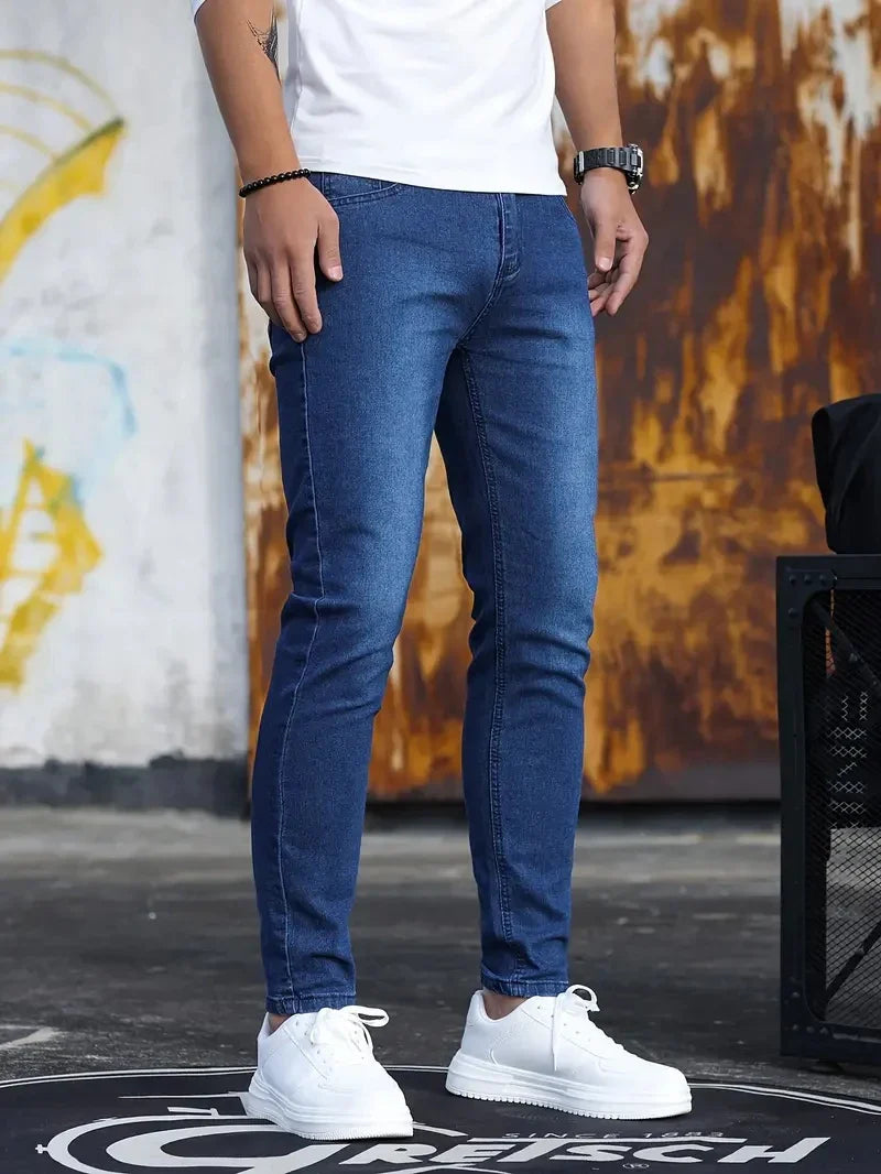 maoxiangshop Fashion Casual Mens Stretch Skinny Jeans Male Slim Fit Pencil Denim Cowboys Aesthetic Pants Men Clothing 