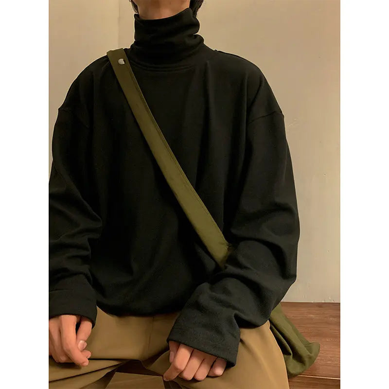 maoxiangshop Casual Sweatshirts Men/Women Hoodies Pullover Streetwear Solid Turtleneck Hoodie Hip hop Basic Hoodies Oversized Clothes