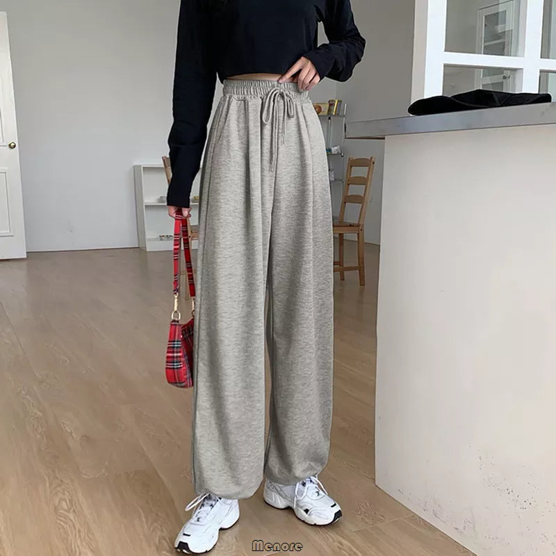 maoxiangshopWomen pants Black Jogging Sweatpants Women for pants Baggy Sports Pants Gray Jogger High Waist Sweat Casual Female Trousers