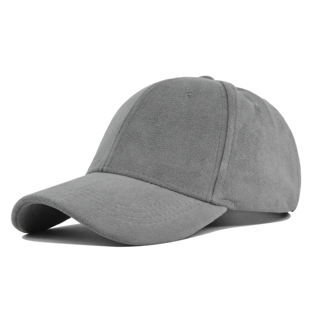 maoxiangshop Fashion Suede Baseball Caps For Men Women Autumn Winter Solid Retro Snapback Hip Hop Hat Unisex Street Adjustable Sun Visor Caps