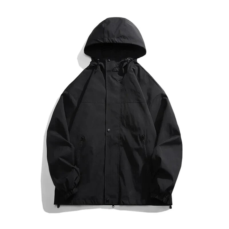 maoxiangshop Hooded Jacket for Men Bomber Jacket Men's Windbreakers Zipper Coats Spring Autumn Loose Cargo Jacket Men Casual Sportswear