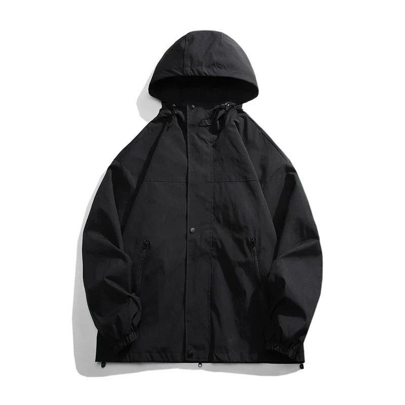 maoxiangshop 2024 Men Hooded Jacket Men Bomber Jacket Mens Windbreakers Zipper Coats Spring Autumn Loose Cargo Jacket Men Casual Sportswear