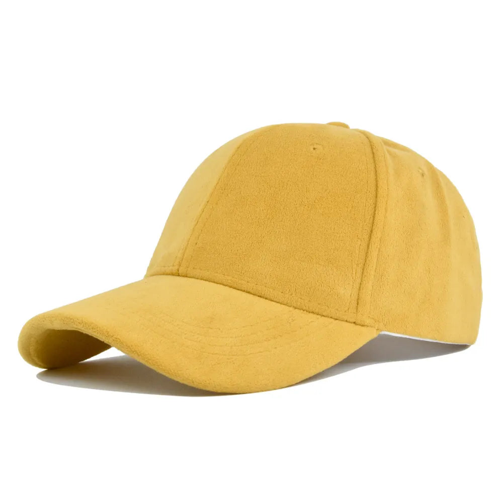 maoxiangshop Fashion Suede Baseball Caps For Men Women Autumn Winter Solid Retro Snapback Hip Hop Hat Unisex Street Adjustable Sun Visor Caps