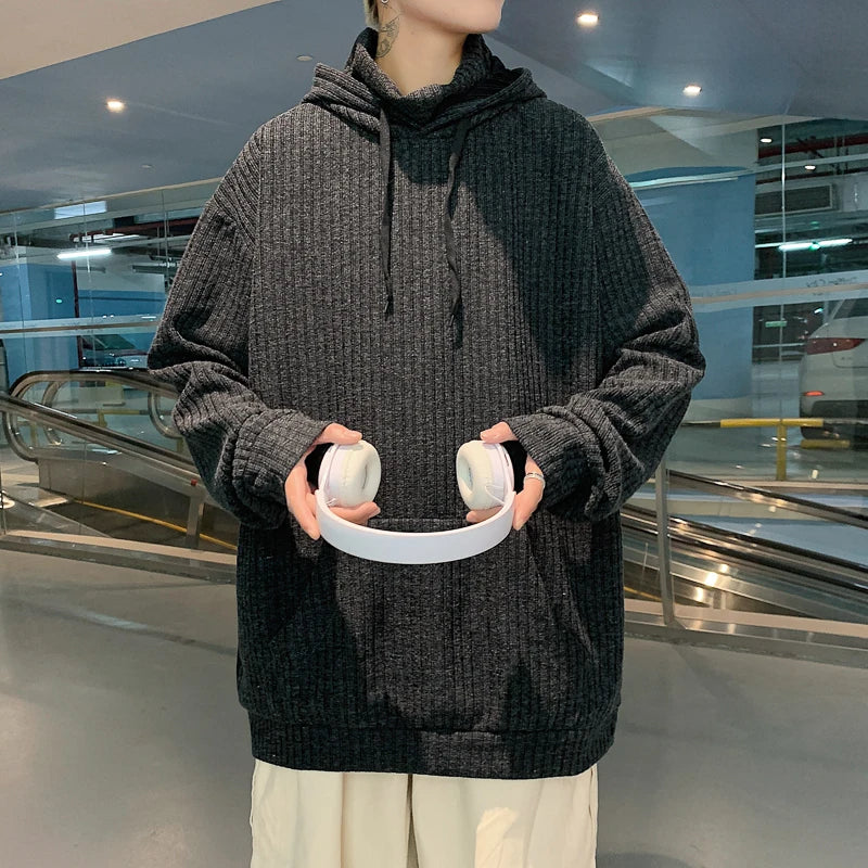 maoxiangshop Sweater Men Spring Autumn Men's Hooded Sweater Casual Pullover Warm Knitted Sweatercoat Pull Homme Plus Size 3XL Streetwear