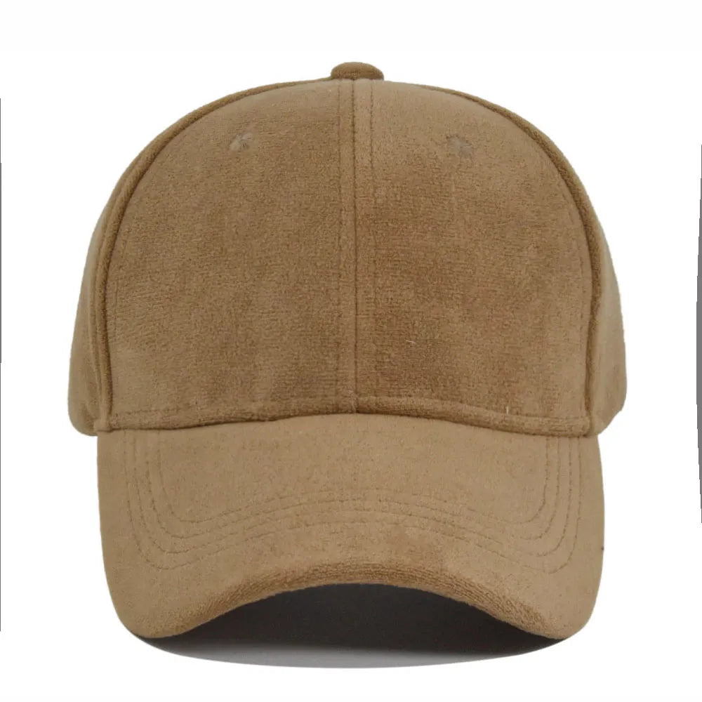 maoxiangshop Fashion Suede Baseball Caps For Men Women Autumn Winter Solid Retro Snapback Hip Hop Hat Unisex Street Adjustable Sun Visor Caps