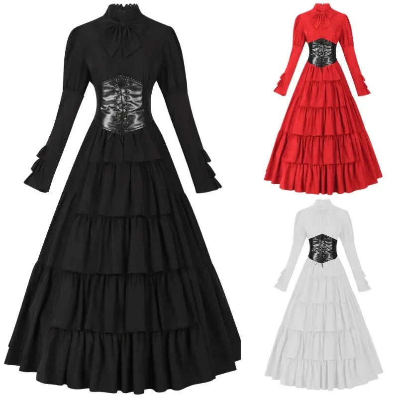 maoxiangshop - Halloween Costumes for Women Cosplay Costume Women Love Live Medieval Women's Dress Renaissance Women's Dress Irish Long Dress