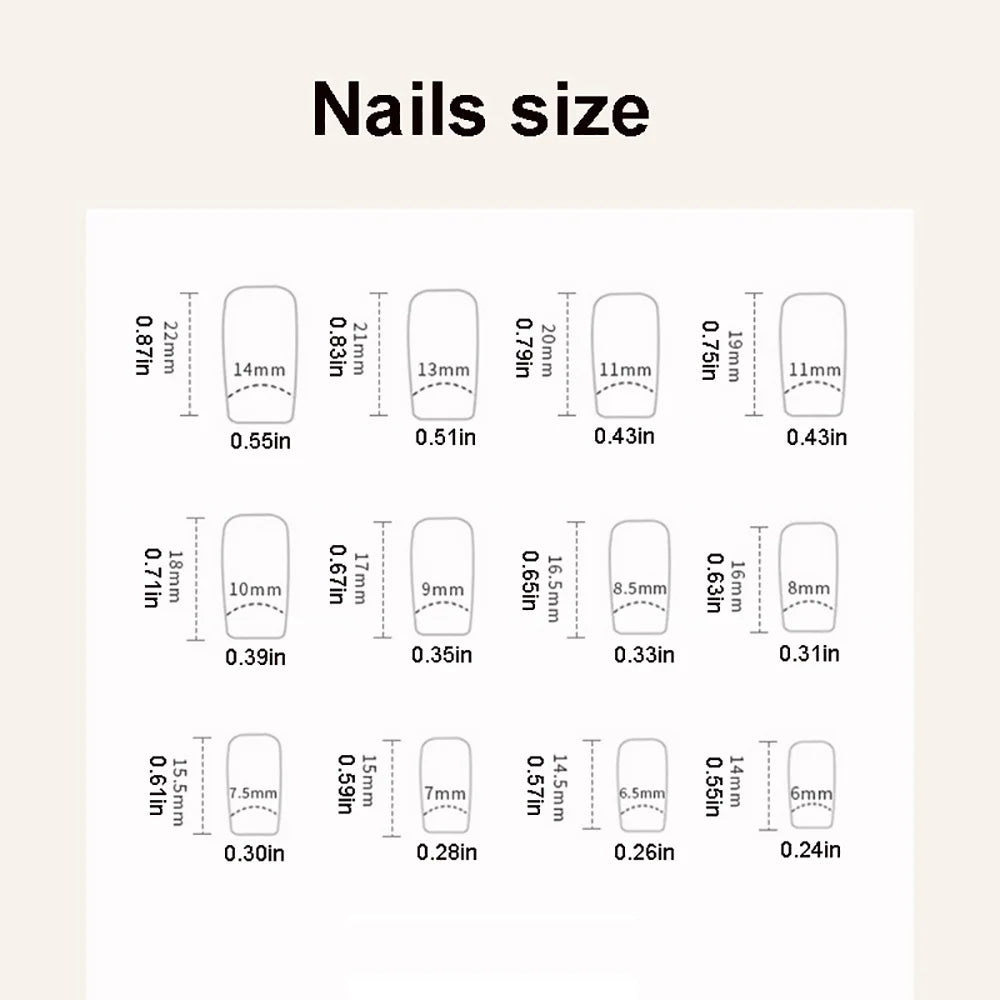 maoxiangshop 24pcs/set short square fake nails for women girls Pink green blue yellow purple tips faux ongles press on false nail supplies