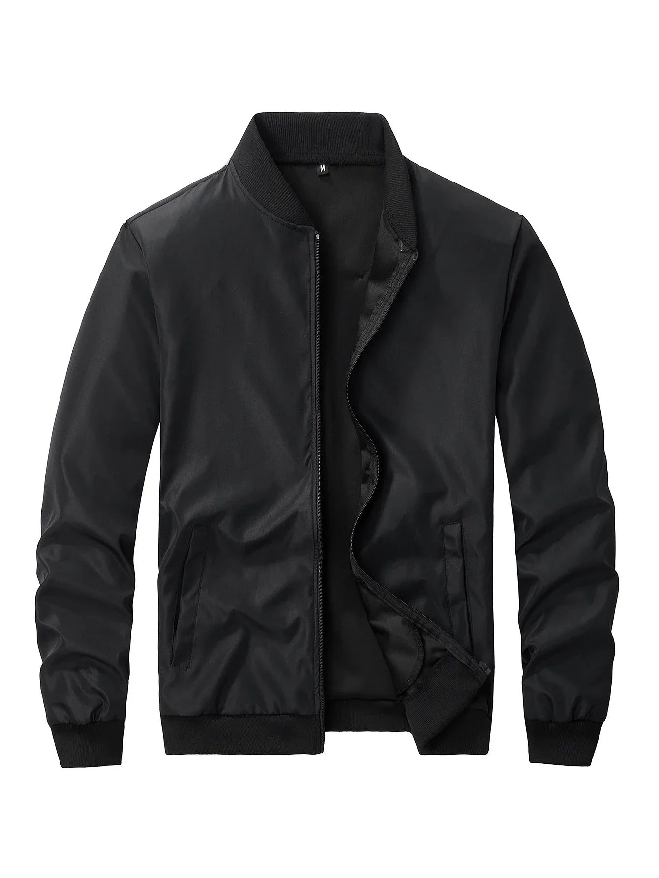 maoxiangshop 2024 Spring and Autumn New Baseball Collar Short Loose Solid Color Jacket Men's Business Casual Thin Coat Trend