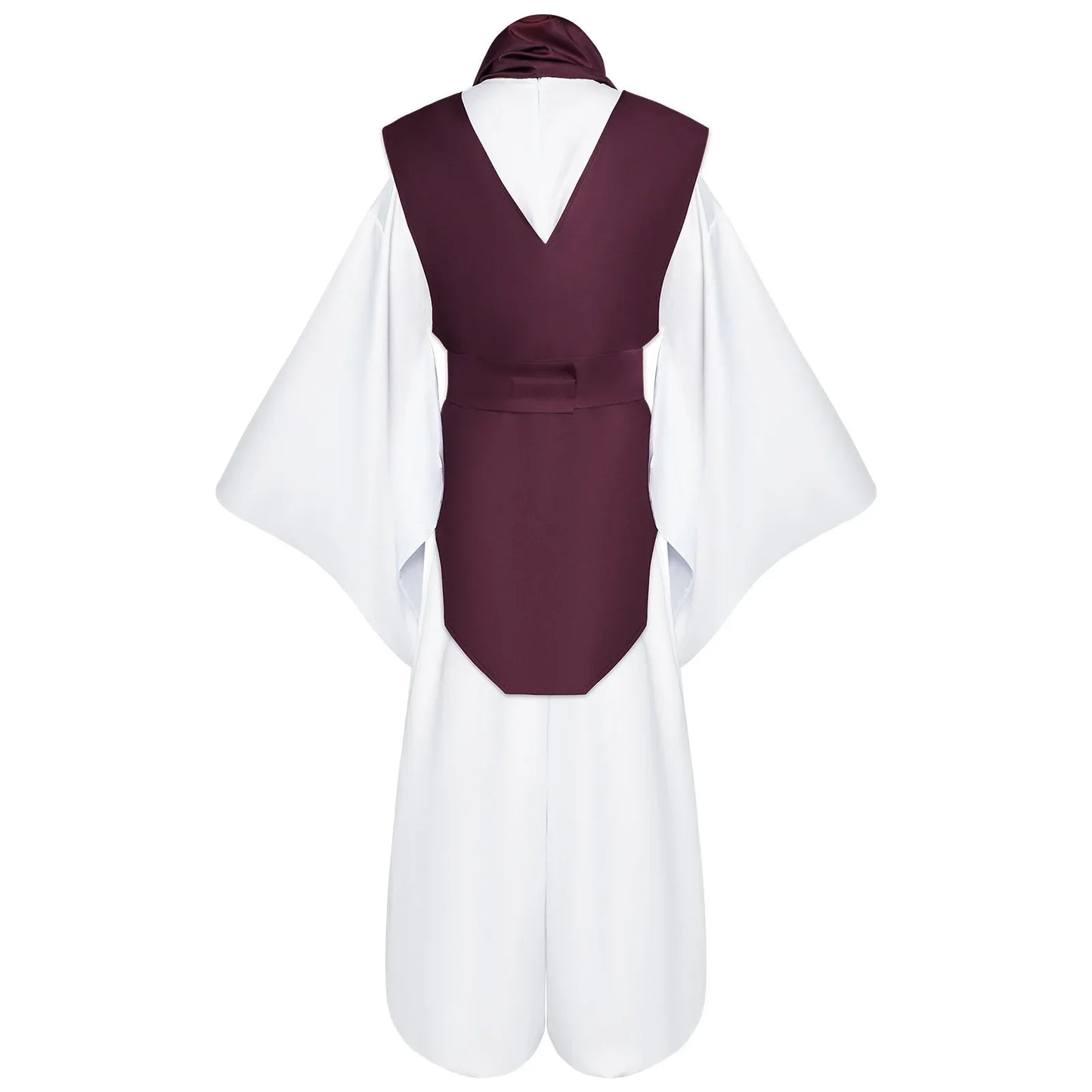 maoxiangshop - Cosplay Costume Purple Vest Neck Gaiter Belt White Elastic Pants Top Gift Anime Cosplay