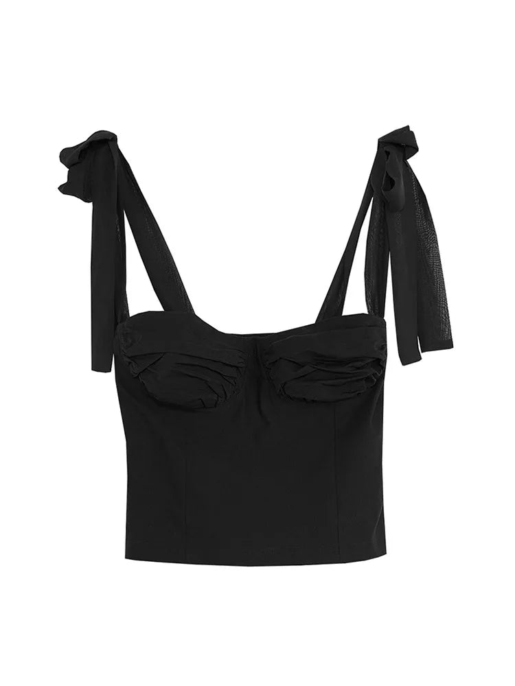 maoxiangshop - 2024 New Women Designer Two Pieces Set Black Camisole Tops Slimy Gothic Girl Tanks Maxi Skirts Outfit Hepburn Vintage Skirt