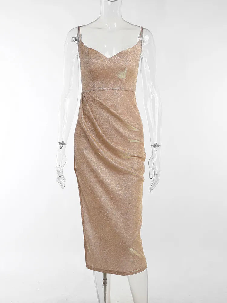 maoxiangshop Long Elegant Evening Party Wear Dresses Luxury Wedding Sequins Prom Gown Slit Gala Dress for Women Sexy Cocktail Dress Clothes