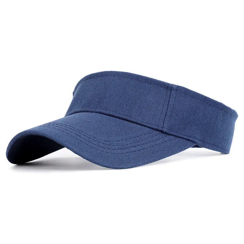 maoxiangshop Summer Sun Hats Men Women Cotton Adjustable Visor UV Protection Top Empty Solid Sport Tennis Golf Running Sunscreen Baseball Cap