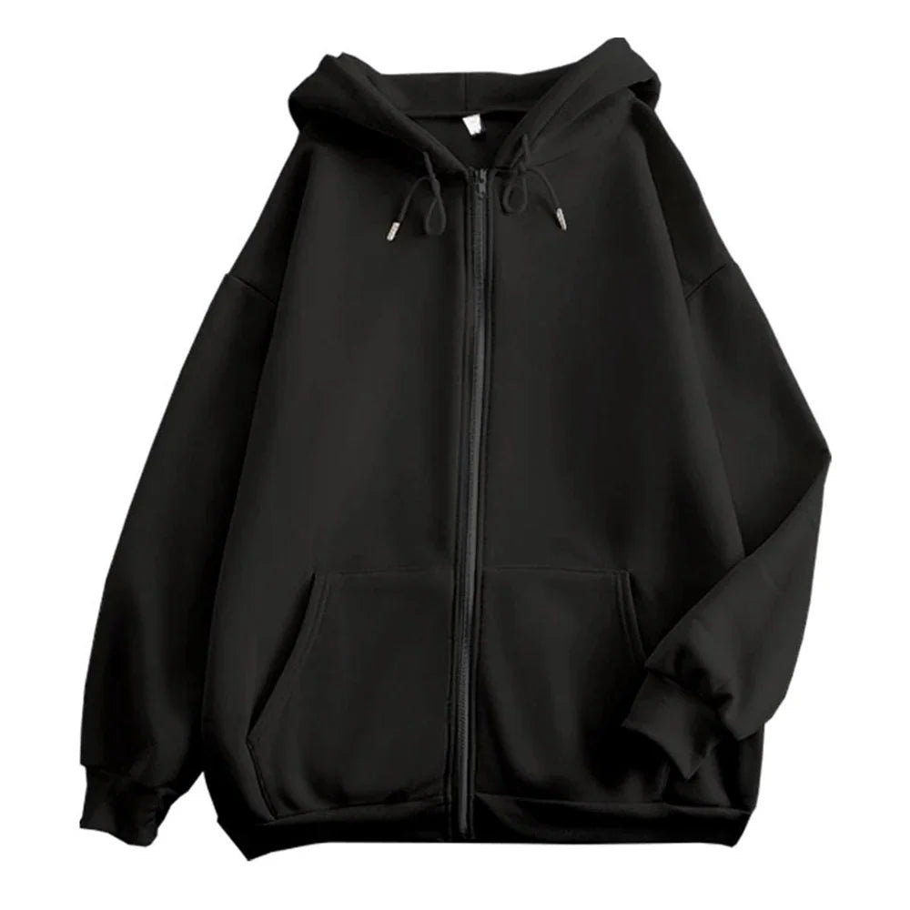 maoxiangshop Fashion Mens Jacket Coat Long Sleeve Sweatshirts Oversized Zipper Hoodies Streetwear Loose Man Hoodies Casual Jacket
