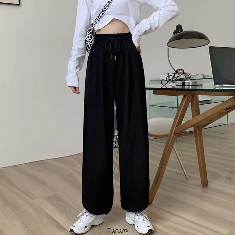 maoxiangshopWomen pants Black Jogging Sweatpants Women for pants Baggy Sports Pants Gray Jogger High Waist Sweat Casual Female Trousers