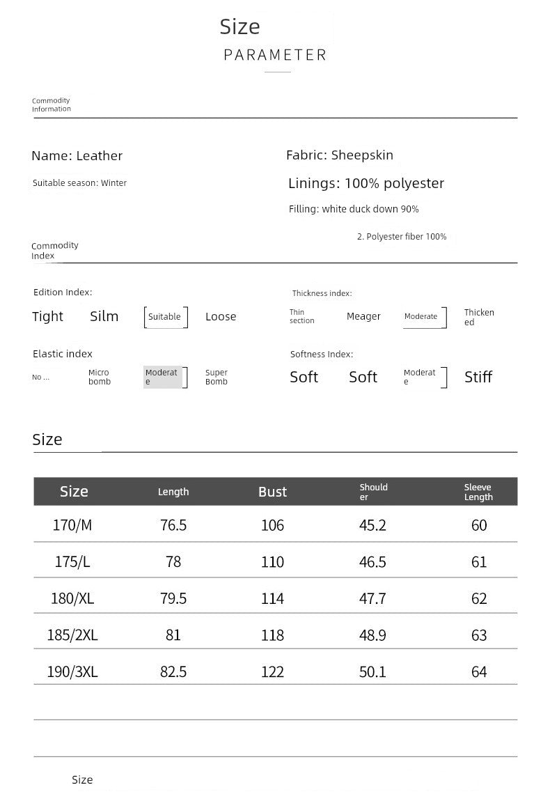 maoxiangshop Haining Fall and Winter New Arrival Men Genuine Leather down Jacket Sheepskin Outwear Mink Fur Collar Mid Length Long Length Trench Coat Leather Coat