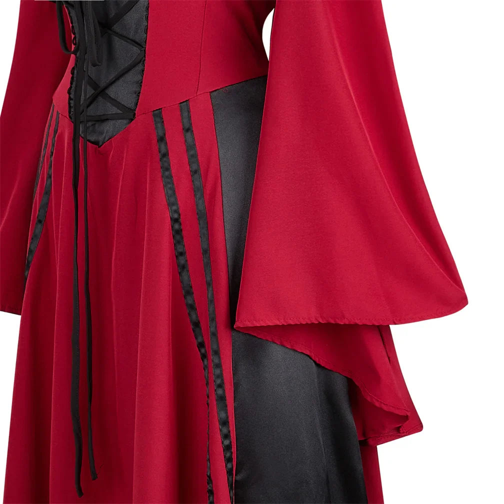 maoxiangshop - Renaissance Costumes for Women Medieval Dress Irish Halloween Costume for Women Pirate Dresses