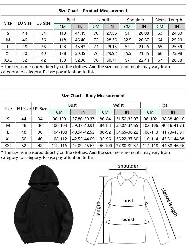maoxiangshop Hoodie for Men Solid Fleece-lined Sweatshirts Unisex Streetwear Pullover Fall Winter Hooded Jumper Basic Sweats