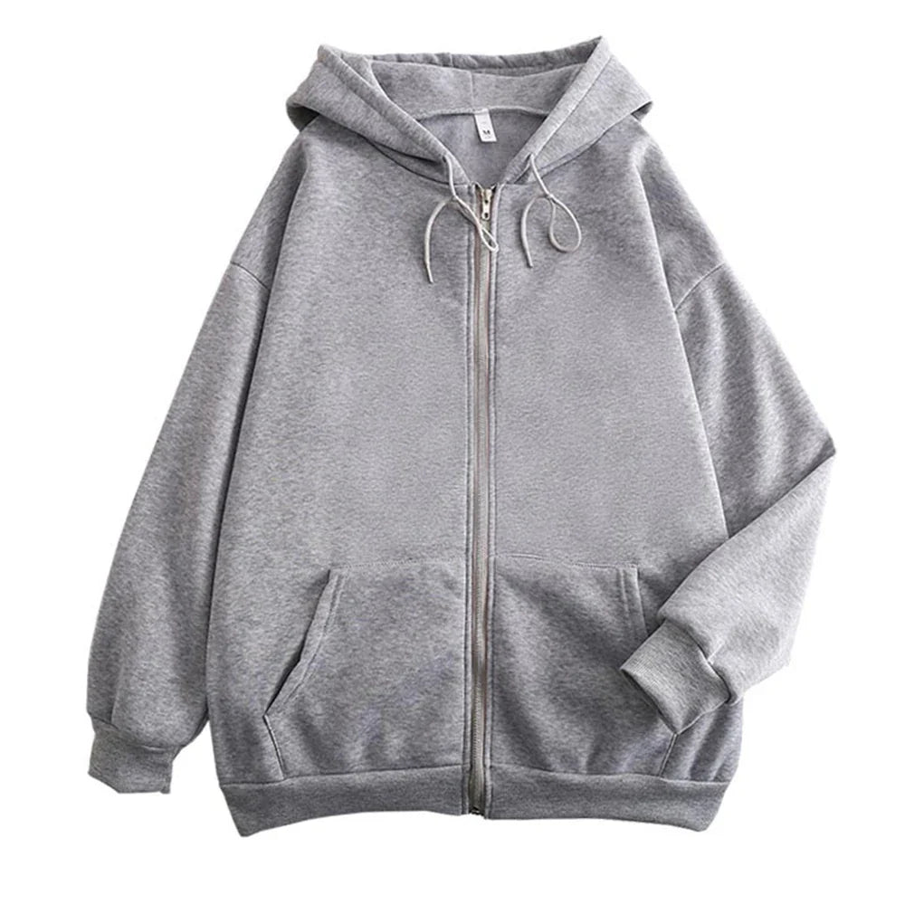 maoxiangshop Fashion Mens Jacket Coat Long Sleeve Sweatshirts Oversized Zipper Hoodies Streetwear Loose Man Hoodies Casual Jacket