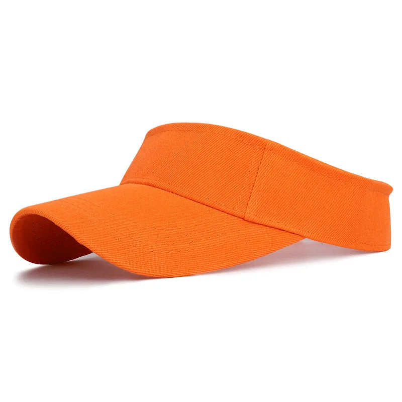 maoxiangshop Summer Sun Hats Men Women Cotton Adjustable Visor UV Protection Top Empty Solid Sport Tennis Golf Running Sunscreen Baseball Cap