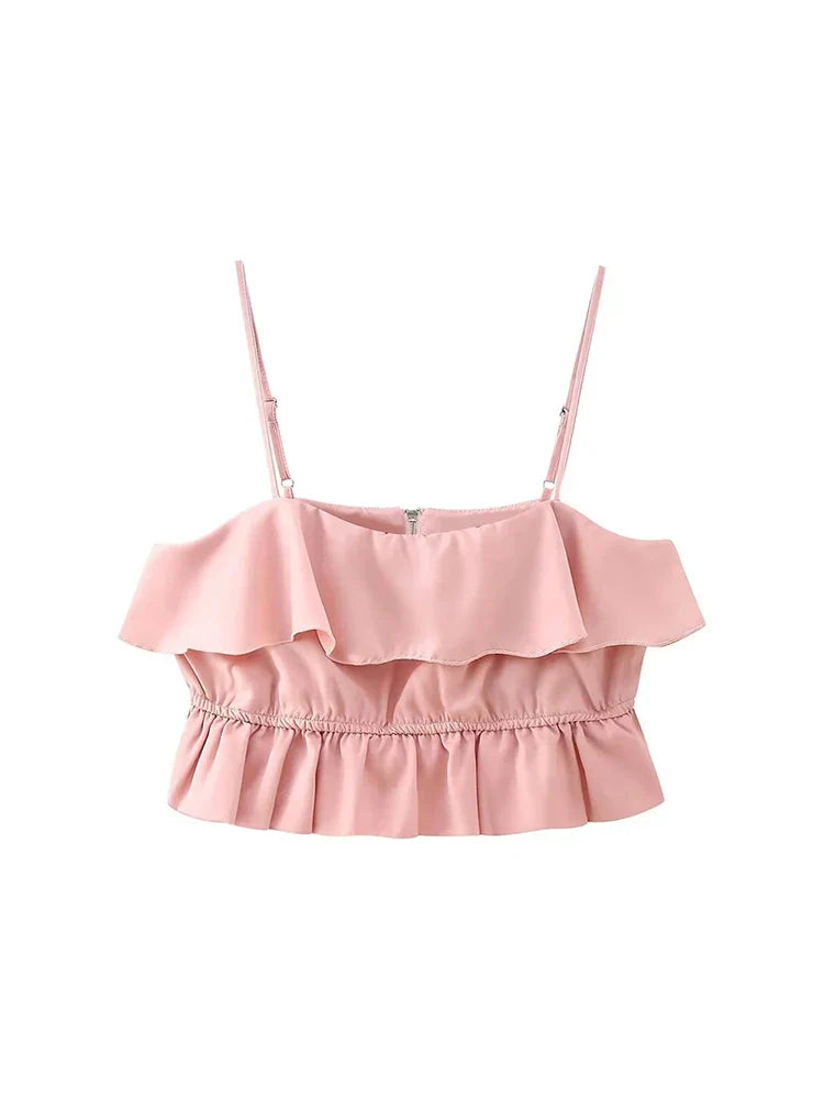 maoxiangshop - Spring Summer Women's 2024 New Elegant Satin Feeling Loose Trousers Cute Lady Fashion Drawstring Waist Straight Pink Long Pants