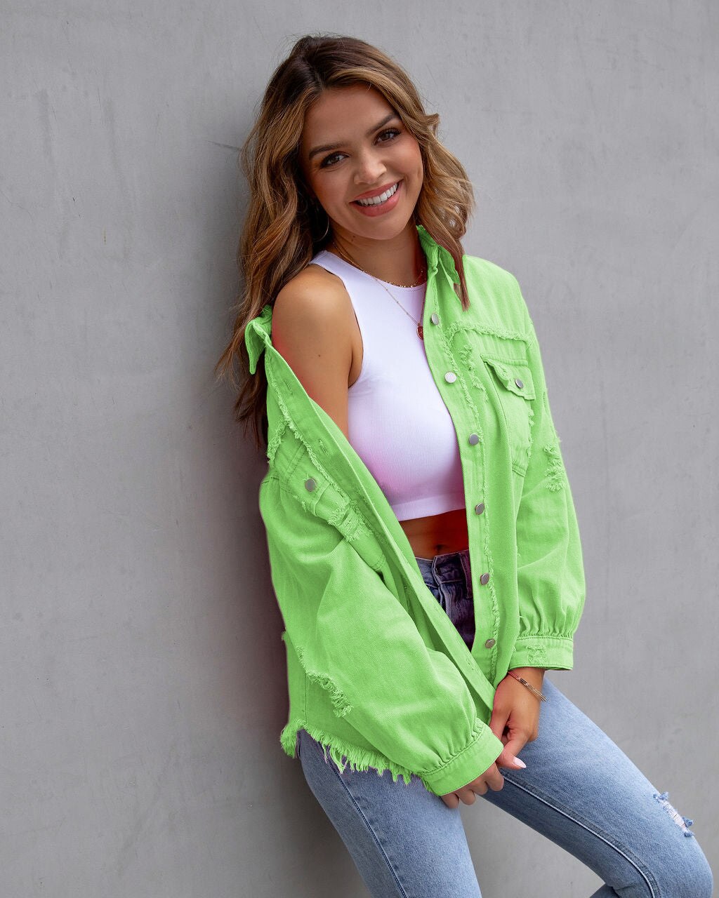 Fashion New In Jackets for Women 2023 Denim Jacket Women Vintage Jean Coats Casual Long Sleeve Top Oversize Clothes Streetwear