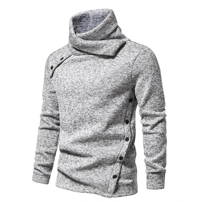 maoxiangshop Sweatwear Men's Hoodies Unbalance Hem Long Sleeve Sweatshirt for Men Clothing Autumn Turtleneck Sweaterss Top Hoodie