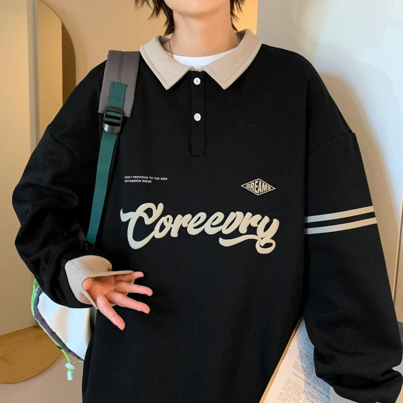 Spring and Autumn Season Men's Casual Round Neck Sweater Men's Striped Top streetwear sweatshirt men men clothing