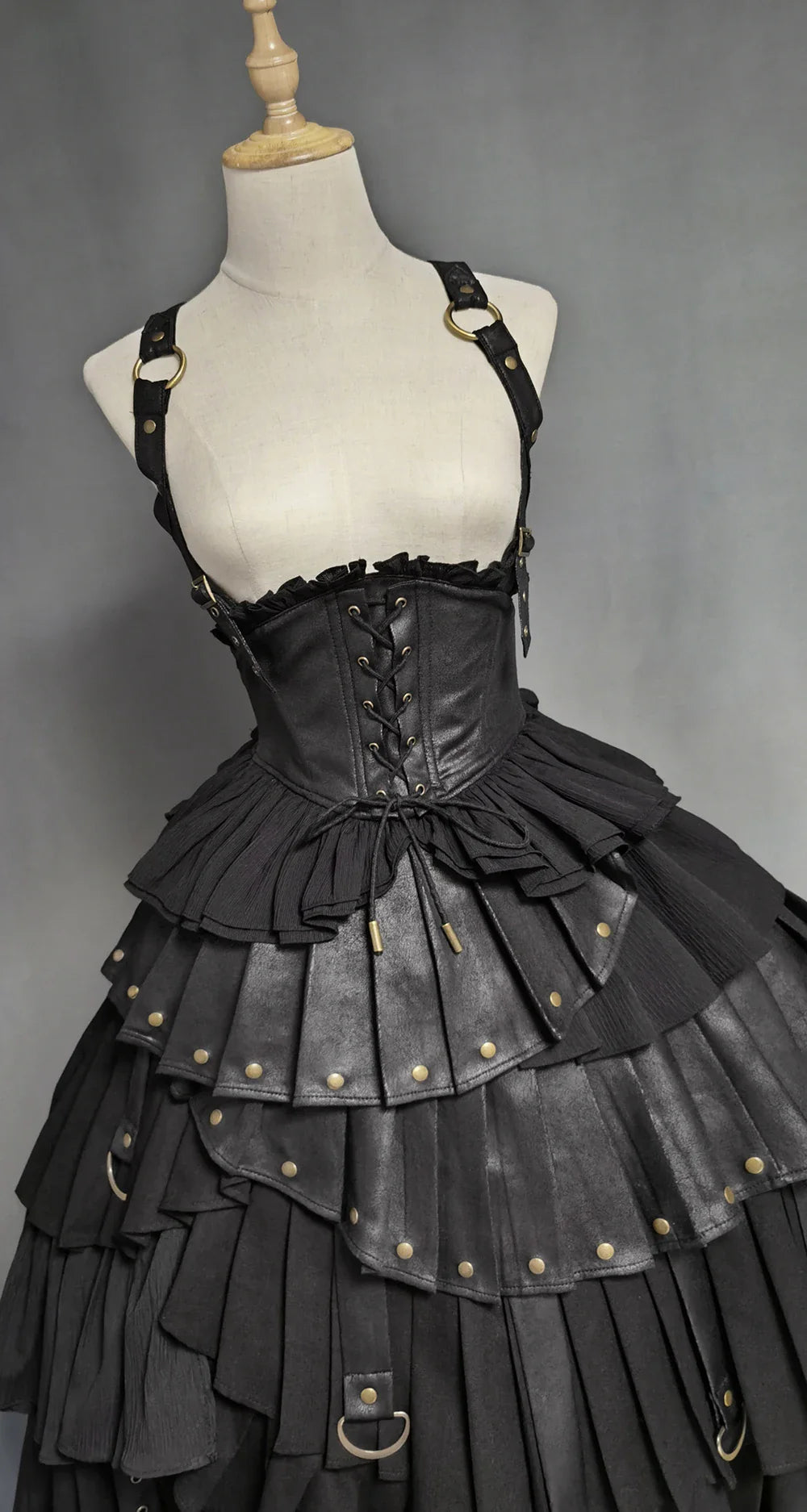 maoxiangshop - Black Fog Beloved Person- Gothic Shirt SK Black Gorgeous Bustier JSK Dress by Fox Trot
