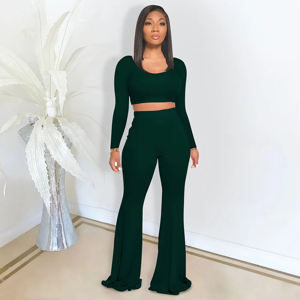 maoxiangshop Two Piece Set Women Outfits Fall Outfits Women 2 Piece Set Pants Sets Long Sleeve Fall Clothes for Woman
