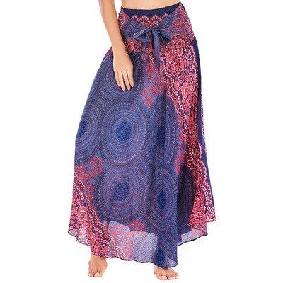 maoxiangshop Fashion Skirts Women Clothes Roupas Saia Bottom Women Skirt New Sexy Woman Long Jupe Bohemian Boho Flowers Elastic Waist Faldas